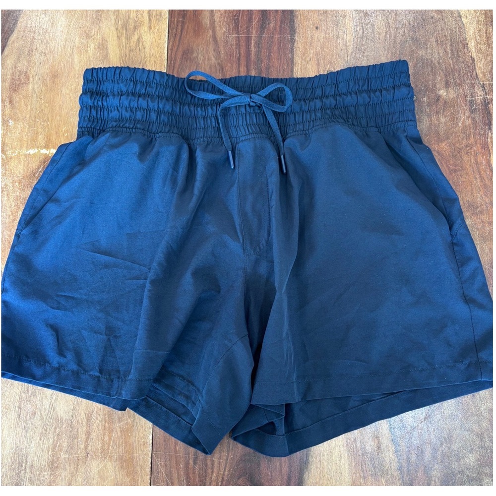 90 DEGREE BY REFLEX athletic shorts women Large navy blue smocked waist active